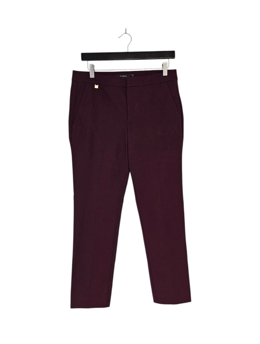 Lauren Ralph Lauren Burgundy Work Career Mid Rise Pant 4 Preowned